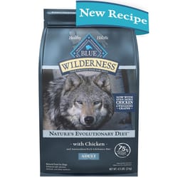 Blue Buffalo Wilderness Adult Chicken Dry Dog Food Grain Free 4.5 lb