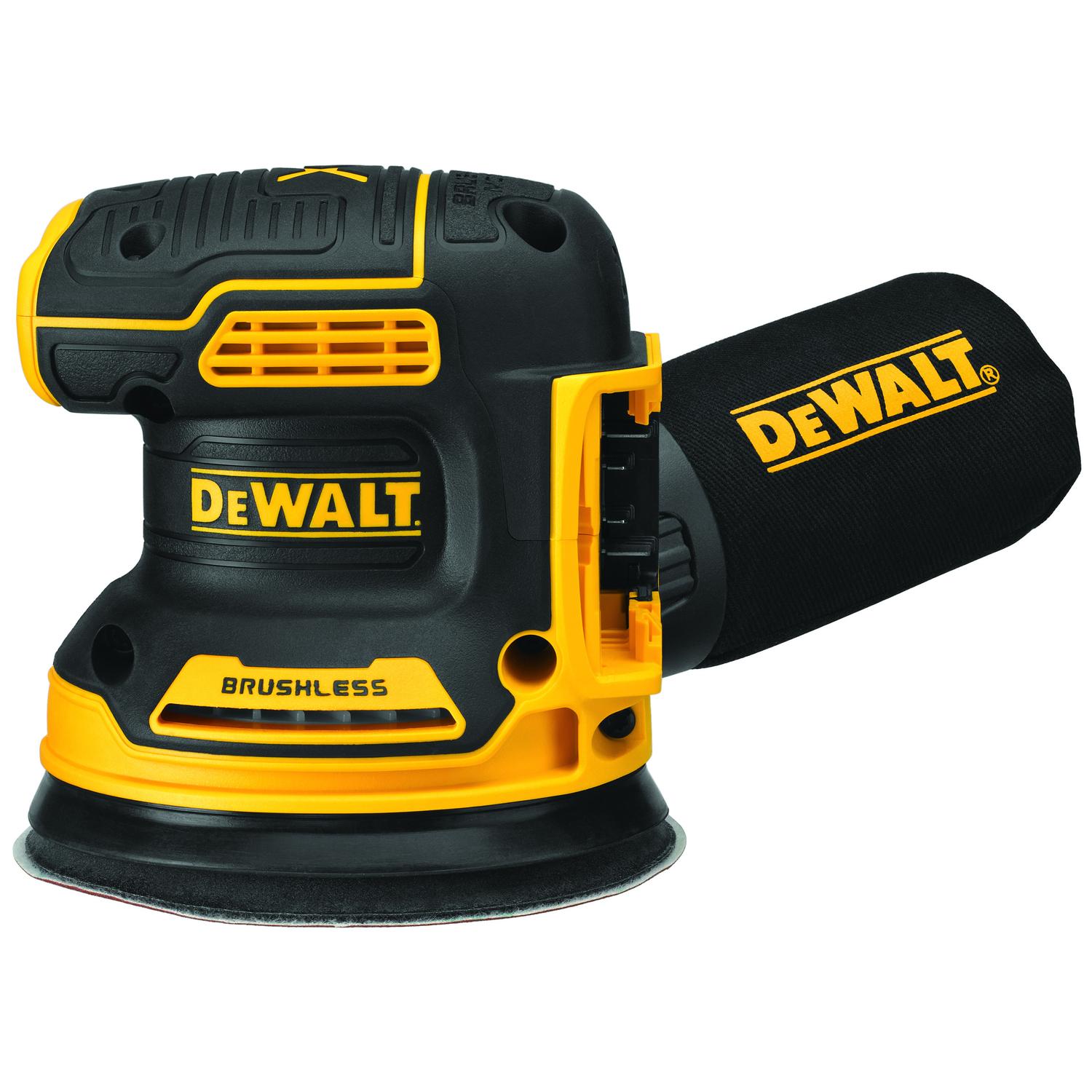 DeWalt 20V MAX XR 5 in. Cordless Brushless Random Orbit Sander 20 volt 12000 opm Black/Yellow