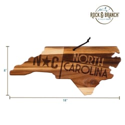 Totally Bamboo Rock & Branch 18 in. L X 8 in. W X 0.6 in. Acacia Wood North Carolina Serving & Cutti