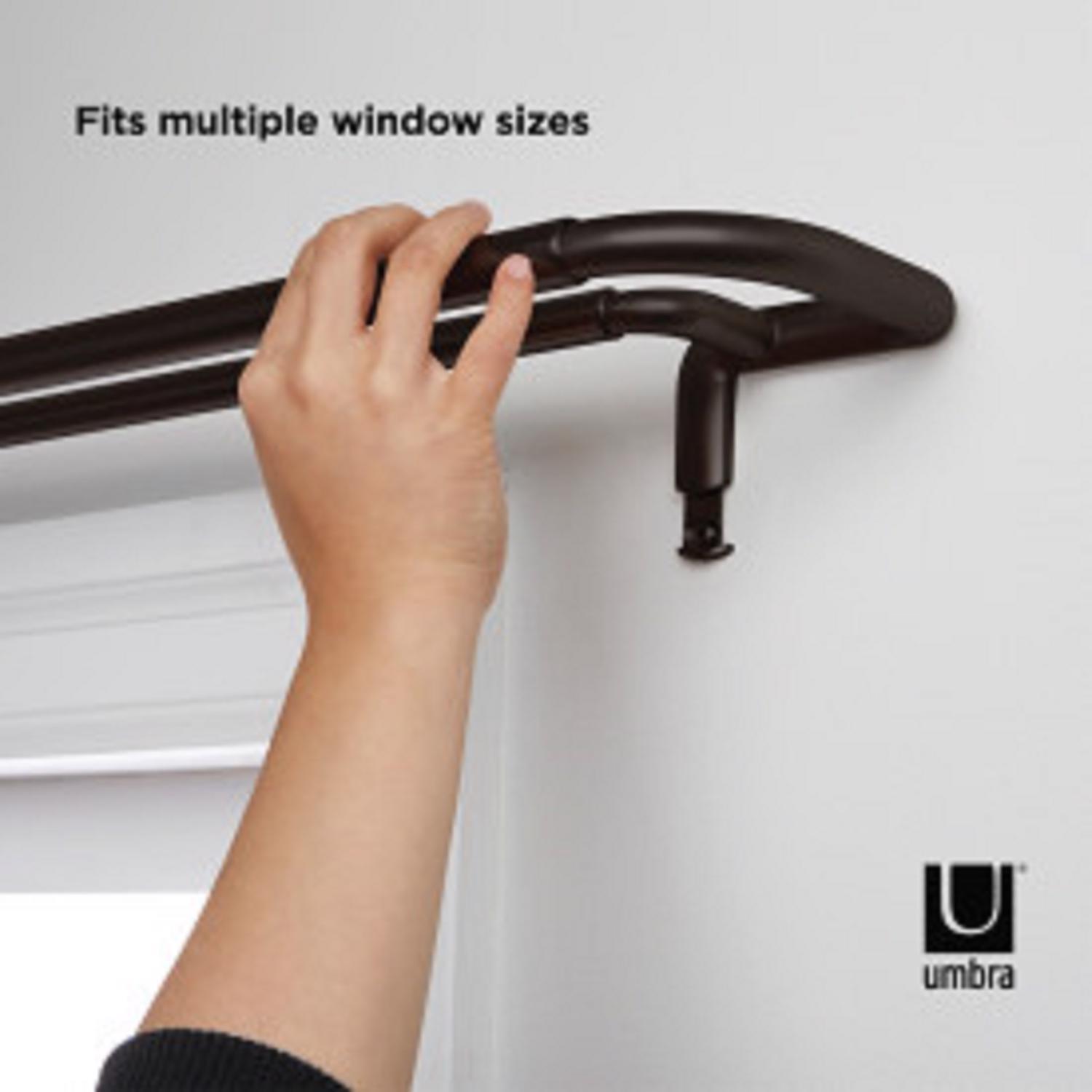 Umbra Twilight Bronze Curtain Rod 48 in. L X 88 in. L