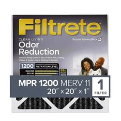 Filtrete Home Odor Reduction 20 in. W X 20 in. H X 1 in. D Carbon 1200 MPR Pleated Air Filter 1 pk