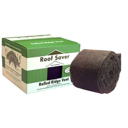 Roof Saver 0.75 in. H X 10.5 in. W X 20 ft. L Fiber/Polyester Rolled Ridge Vent