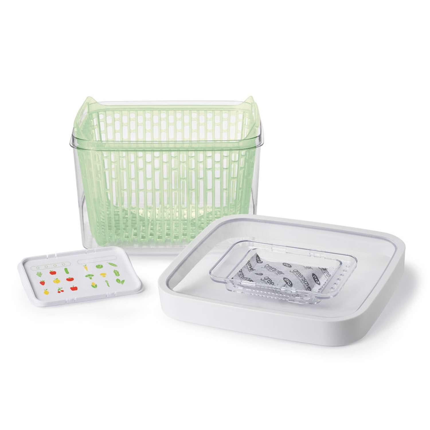 OXO Greensaver Produce Keeper - Clear/Green, 4.3 qt - King Soopers