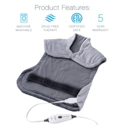 Pure Enrichment Heating Pad 4 settings Gray 29 in. W X 24 in. L