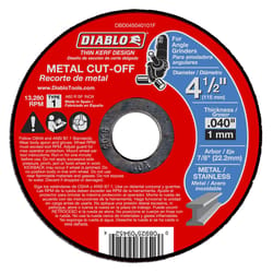 Diablo 4-1/2 in. D X 7/8 in. Aluminum Oxide Metal Cut-Off Disc 1 pk