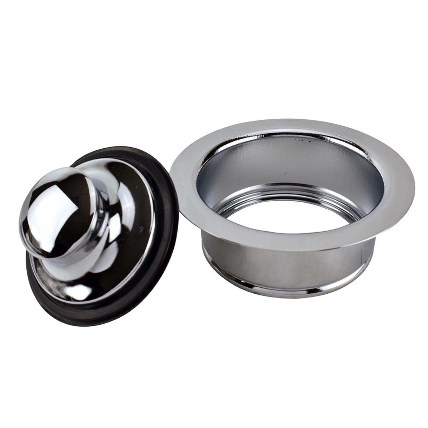 Ace Garbage Disposal Sink Flange Chrome Plated Stainless Steel 31/2 in