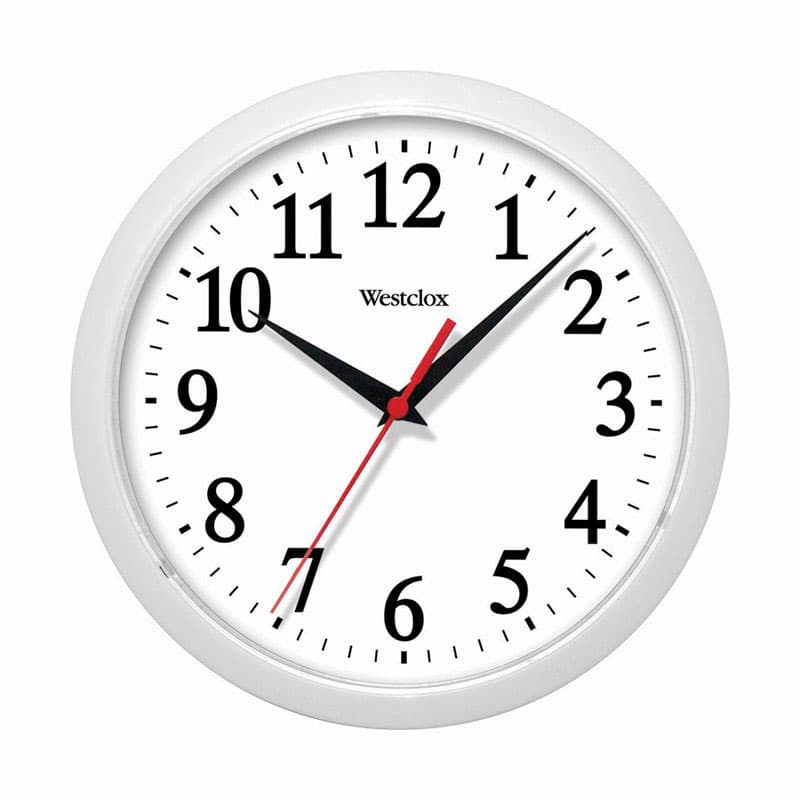 UPC 844220000378 product image for Westclox 10in White Quartz Wall Clock (461761) | upcitemdb.com