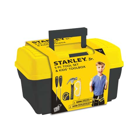 Red Tool Box USA Stanley Jr - 4-Piece Garden Hand Tool Set with Gloves for  Kids