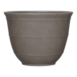 L&G Solutions 9.6 in. H X 12 in. W X 12 in. D X 12 in. D Polyresin Brighton Planter Mocha