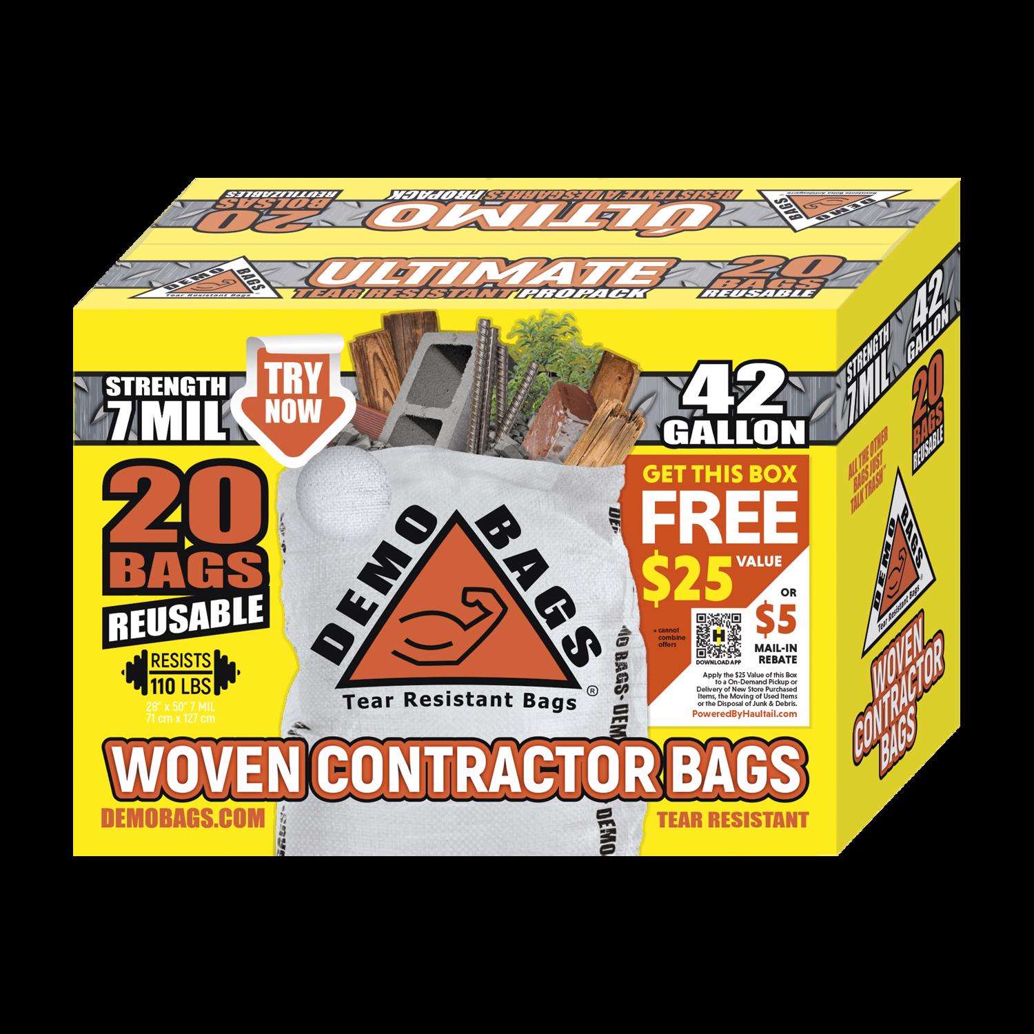 Demo Bags Ultimate Pro Pack 42 gal Contractor Bags Flap Tie 20 pk Ace Hardware