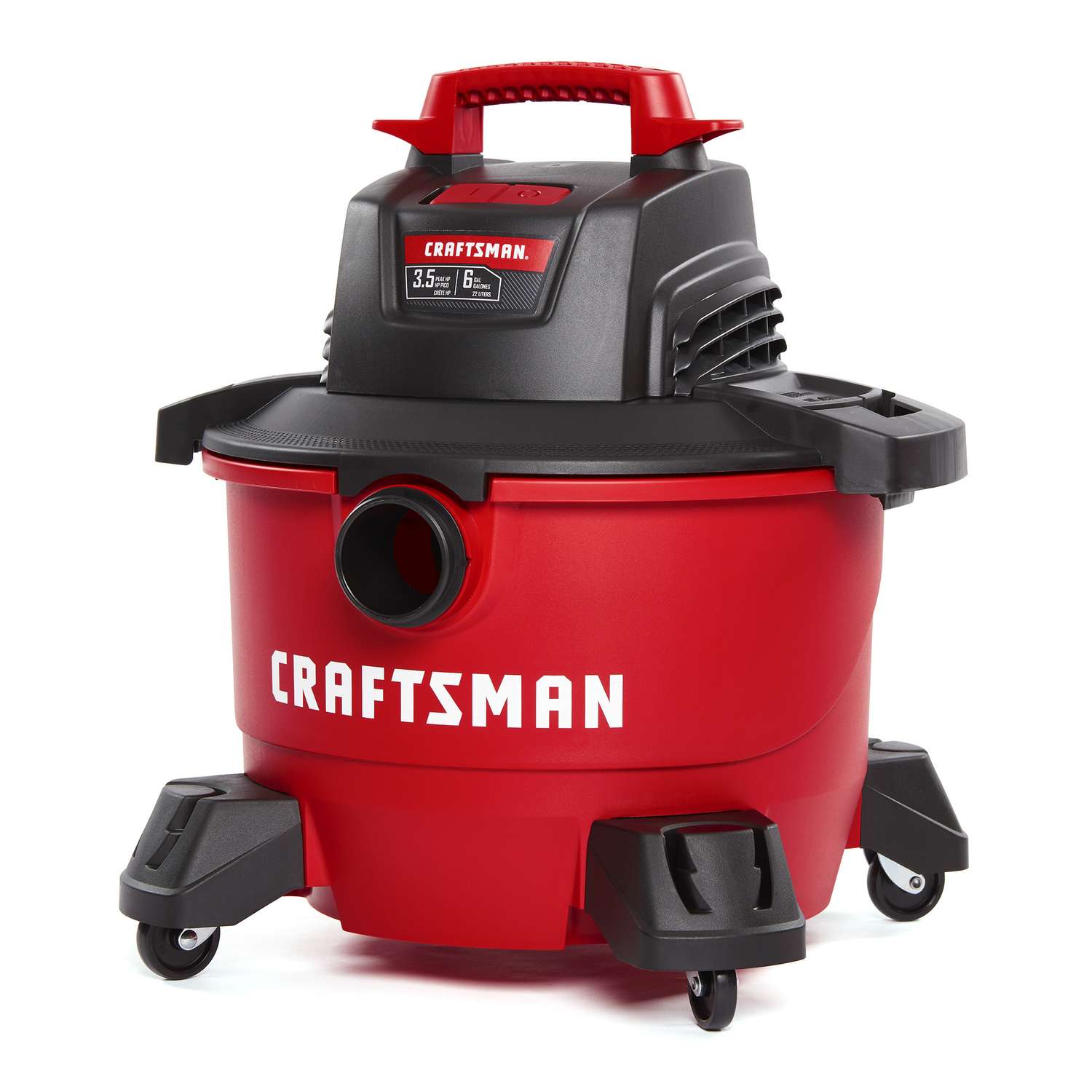 Craftsman 6 gal. Corded Wet/Dry Vacuum 7.5 amps 120 volt 3.5 hp Red 14.