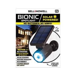Bell + Howell Bionic Motion-Sensing Solar Powered LED Black Spotlight