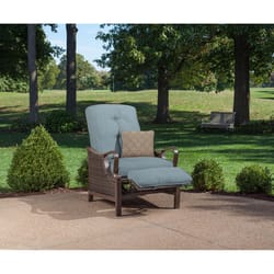 Hanover Ventura Brown Steel Frame Reclining Armchair Ocean Blue