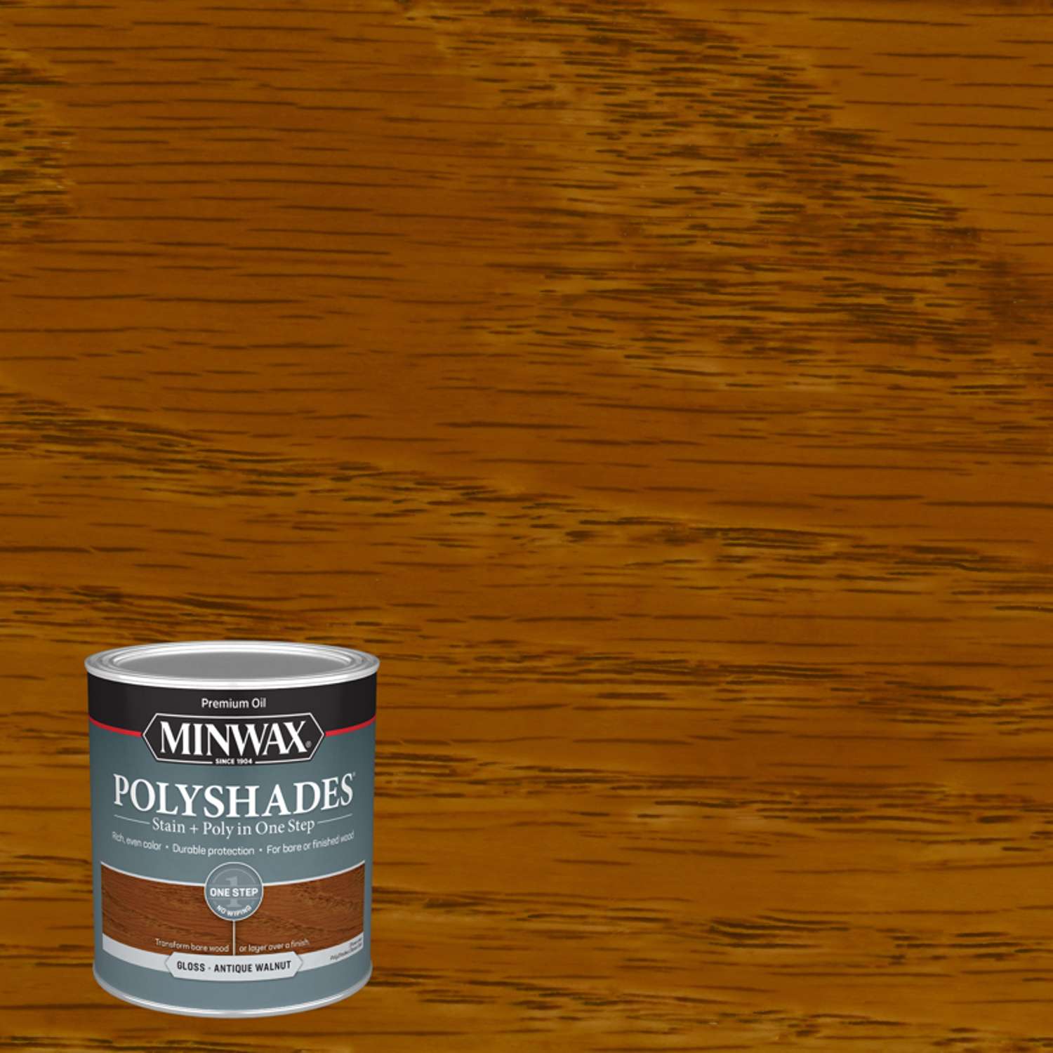 Minwax PolyShades Semi-Transparent Gloss Antique Walnut Oil-Based