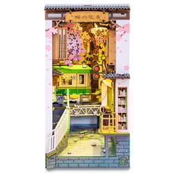 Robotime Rolife Sakura Densya DIY Book Nook Shelf Insert Kit Multicolored