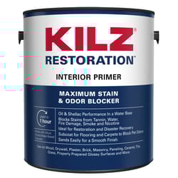 Kilz  Restoration  White  Flat  Water-Based  Primer  1 gal. 