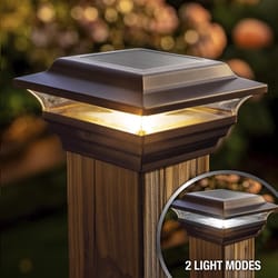 Classy Caps Bronze Solar Powered 0.33 W LED Post Cap Light 1 pk