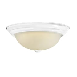 Design House Travis 4.9 in. H X 13.1 in. W X 13.1 in. L White Ceiling Fixture