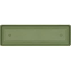 Novelty 1 in. H X 24 in. W X 7 in. D Plastic Countryside Flower Box Tray Sage