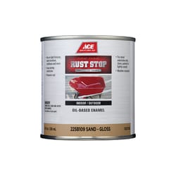Ace Rust Stop Indoor/Outdoor Gloss Sand Oil-Based Enamel Rust Preventative Paint 1/2 pt