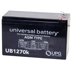 Universal Power Group UB1270k Sealed Lead-Acid 12 V 7 mAh Replacement Battery 1 pk