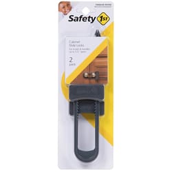 Safety 1st Black Plastic Cabinet Slide Locks 2 pk