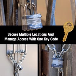 Master Lock 1-5/16 in. H X 1-3/4 in. W Laminated Steel 4-Pin Cylinder Exterior Padlock