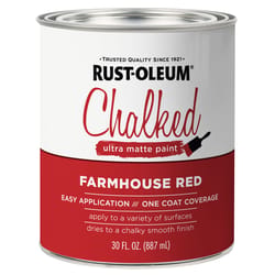 Rust-Oleum Chalked Ultra Matte Farmhouse Red Water-Based Acrylic Chalk Paint 30 ounce