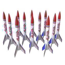 Estes Alpha Model Rocket Multicolored 12 pc