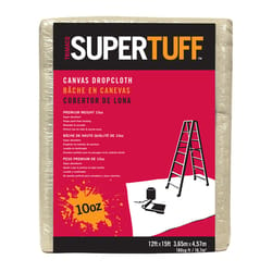 Trimaco SuperTuff 12 ft. W X 15 ft. L 10 oz Canvas Drop Cloth 4 pk
