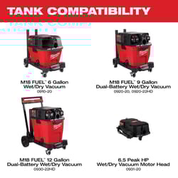 Milwaukee Shop Vac Wet/Dry Vacuum Tank 12 gal 1 pc