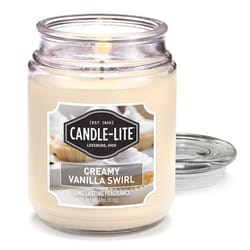 Candle Lite Ivory Creamy Vanilla Swirl Scent Candle Jar 18 oz