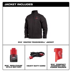 Milwaukee M12 Toughshell XL Long Sleeve Unisex Full-Zip Heated Jacket Kit Black