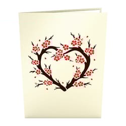Lovepop Red Sakura Tree 3D Card Paper 1 pk