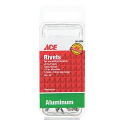 Ace 1/8 in. D X 1/8 in. Aluminum Rivets Silver 25 pk