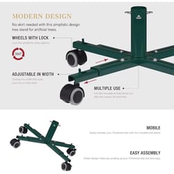 Tree Nest Metal Artificial Rolling Christmas Tree Stand 6 ft.