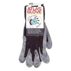Atlas Unisex Indoor/Outdoor Dipped Gloves Black/Gray L 1 pair