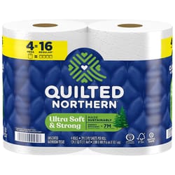 Quilted Northern Ultra Soft & Strong Toilet Paper 4 Rolls 328 sheet 138.49 sq ft