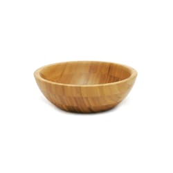 Lipper International Natural Bamboo Rustic Salad Bowl 7 in. D 1 pc
