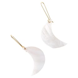 Matr Boomie Rajani Women's Pearl Crescent Gold/White Earrings