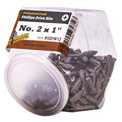 Big Timber Phillips Num 2 Head X 1 in. L Phillips Insert Bit Steel 200 pc