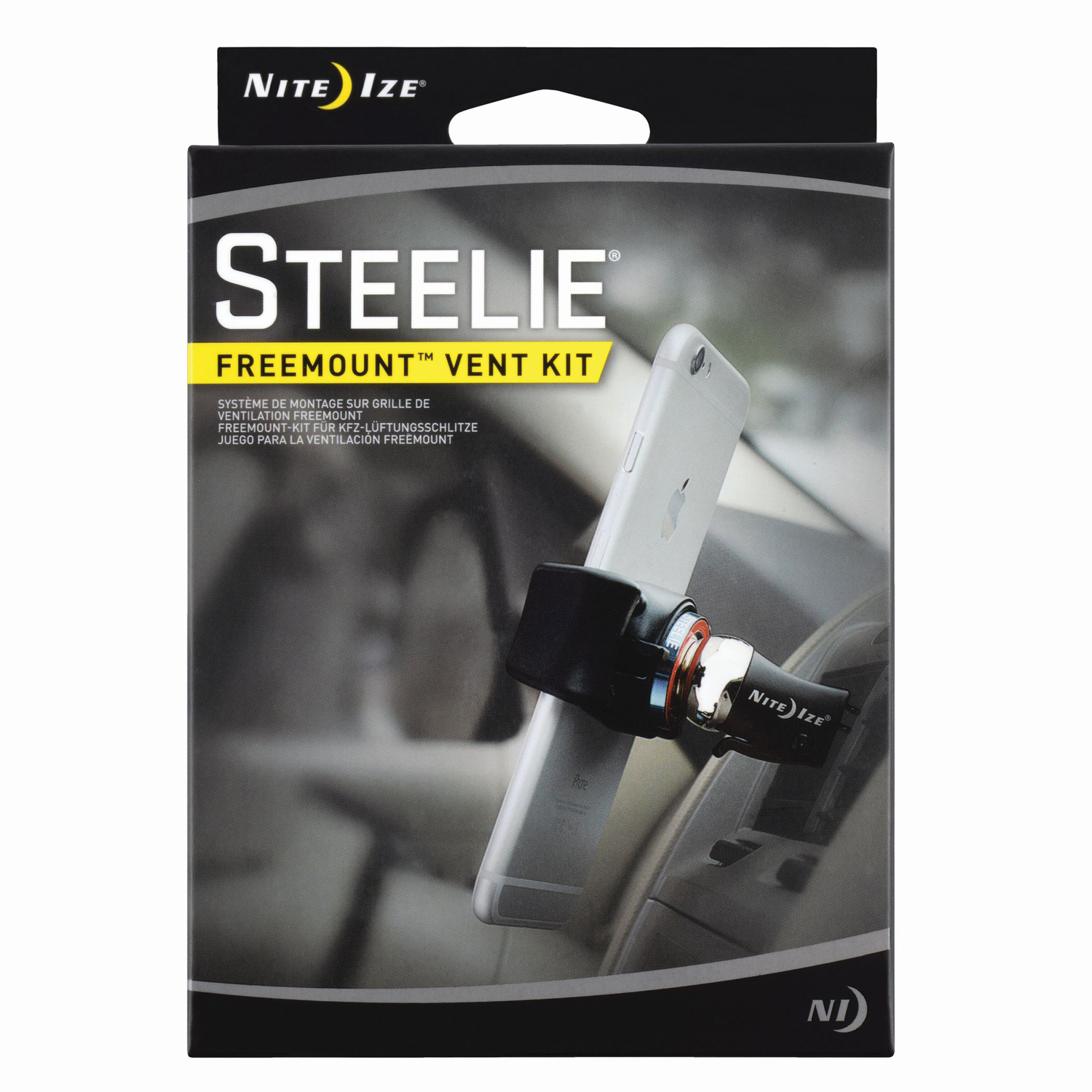 Photos - Mobile Phone Battery Nite Ize Steelie FreeMount Black/Silver Vent Kit For Universal STFK-01-R8 