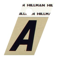 Hillman 1.5 in. Black Aluminum Self-Adhesive Letter A 1 pc