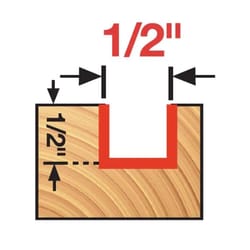 Diablo 1/2 in. D X 2 in. L Carbide Mortising Router Bit