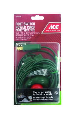 Ace Indoor 15 ft. L Green Extension Cord with Switch - Ace Hardware