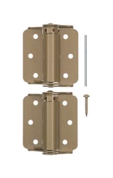 Ace 3 in. L Enamel Brass Screen/Storm Self Closing Hinge 2 pk