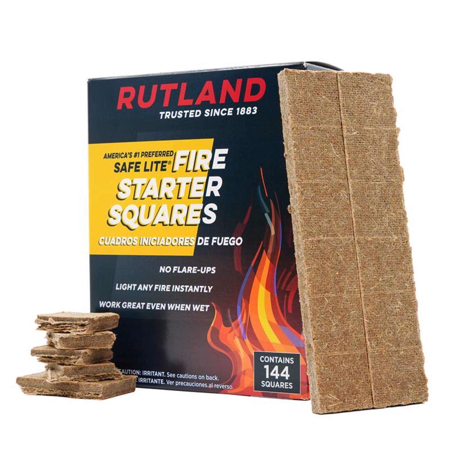 Rutland Safe Lite Wood Fire Starter 10 min 144 pk - Ace Hardware