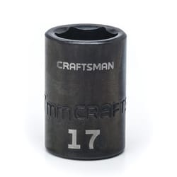 Craftsman 17 mm X 1/2 in. drive Metric 6 Point Shallow Impact Socket 1 pc