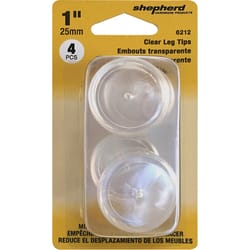 Shepherd Hardware Thermoplastic Ethylene Leg Tip Clear Round 1 in. W 1 pk