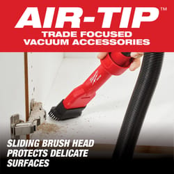 Milwaukee Air-Tip 10.5 in. L Shop Vac 2 in 1 Utility Wet/Dry Vac Brush 1 pc